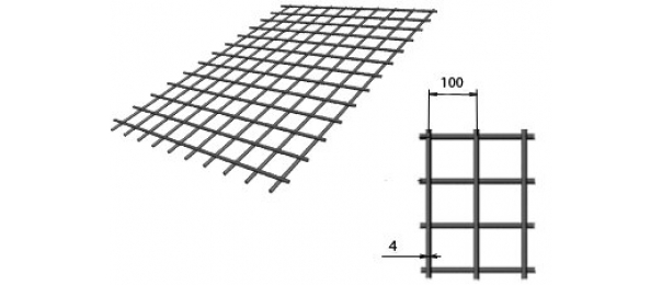 Сетка сварная (дорожная) 100х100х4мм 1,5х2м купить с доставкой в Зарайске