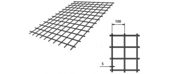 Сетка сварная (дорожная) 100х100х5мм 1,5х2м купить с доставкой в Зарайске