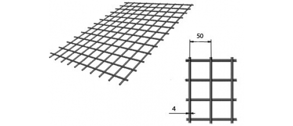 Сетка сварная (дорожная) 50х50х4мм 1х2м купить с доставкой в Зарайске